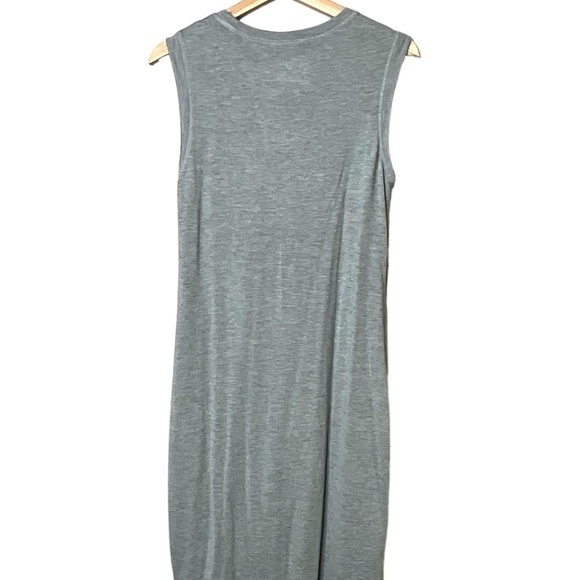 ZELLA Modal Spandex Blend Grey Sleeveless Popover Dress Adjustable Rusching Sz M - Picture 4 of 10